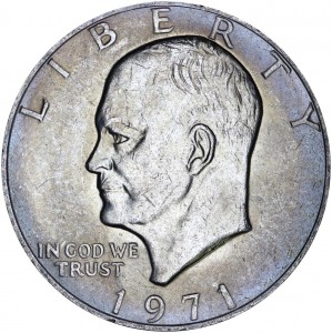 1 доллар 1971 США Эйзенхауэр, двор P, из обращения