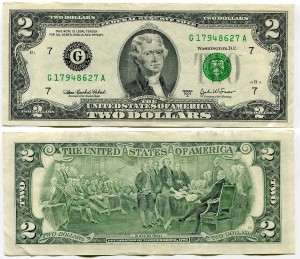 2 доллара 2003 США (G), банкнота, из обращения
