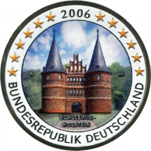 2 евро 2006 Германия, Шлезвиг-Гольштейн, цветная