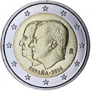 2 евро 2014 Испания, Вступление на престол