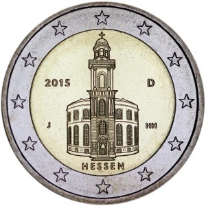 2 евро 2015 Германия, Гессен, двор J