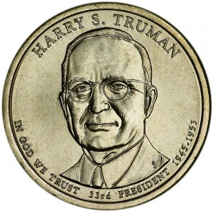 1 доллар 2015 США, 33 президент Гарри Эс Трумэн, двор D