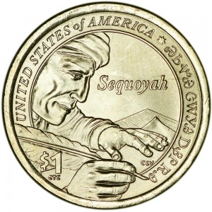 1 доллар 2017 США Сакагавея, Секвойя, двор D