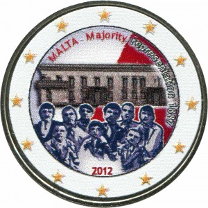 2 евро 2012 Мальта, Совет большинства 1887 года (цветная)