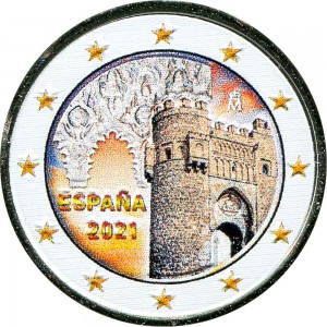 2 евро 2021 Испания, Толедо (цветная)