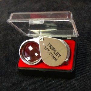 Увеличительное стекло, лупа, TRIPLET 30X - 21MM, серебристый цвет