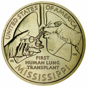 1 доллар 2023 США, Инновации, Миссисипи, Первая трансплантация легких, P