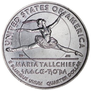 25 центов 2023 США, Американские женщины, номер 10, Мария Толчиф, двор P