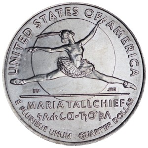 25 центов 2023 США, Американские женщины, номер 10, Мария Толчиф, двор D