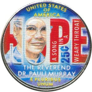25 центов 2024 США, Американские женщины, номер 11, Паули Мюррей (цветная)