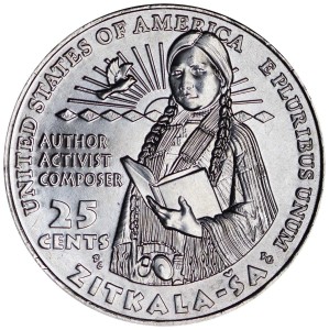 25 центов 2024 США, Американские женщины, номер 15, Зиткала-Ша, двор P
