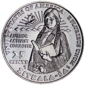25 центов 2024 США, Американские женщины, номер 15, Зиткала-Ша, двор D