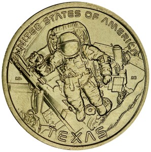 1 доллар 2025 США, Инновации, Техас, космический центр Джонсона, двор D