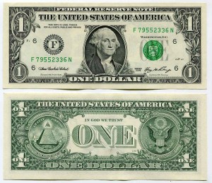 1 доллар 2006 США (F - Атланта), банкнота из обращения