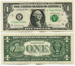 1 доллар 2017 A США (E - Ричмонд), банкнота, из обращения