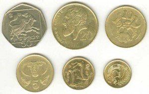 Набор монет Кипр 1988-1996, 6 монет из обращения