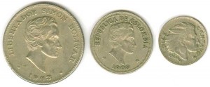 Набор монет 1956-66 Колумбия, 3 монеты из обращения